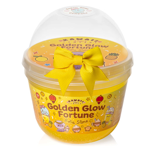 Golden Glow Fortune Boba Slime