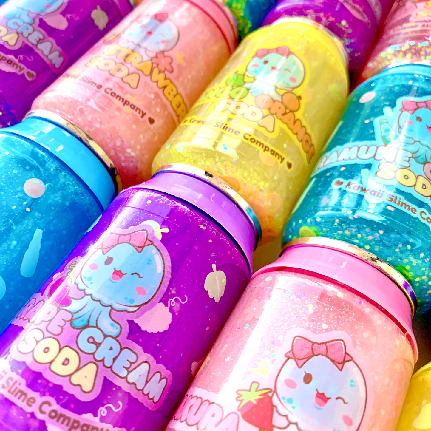Kawaii Soda Slime 4 Pack